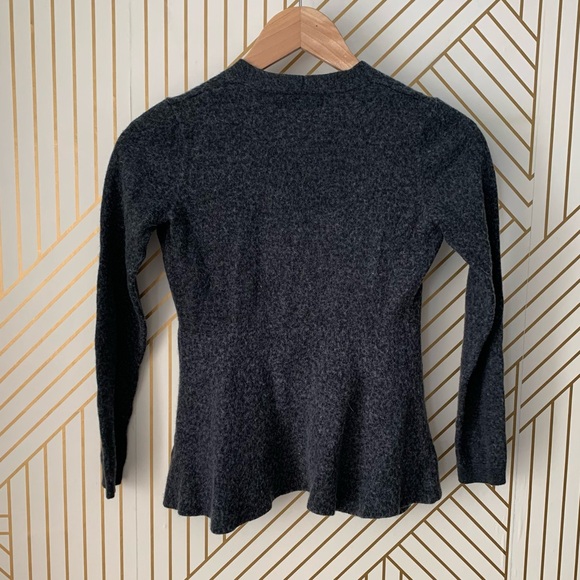 🍀 3/$30 Nanette Lepore extrafine merino wool blend cardigan sweater gray grey XS - Picture 7 of 9